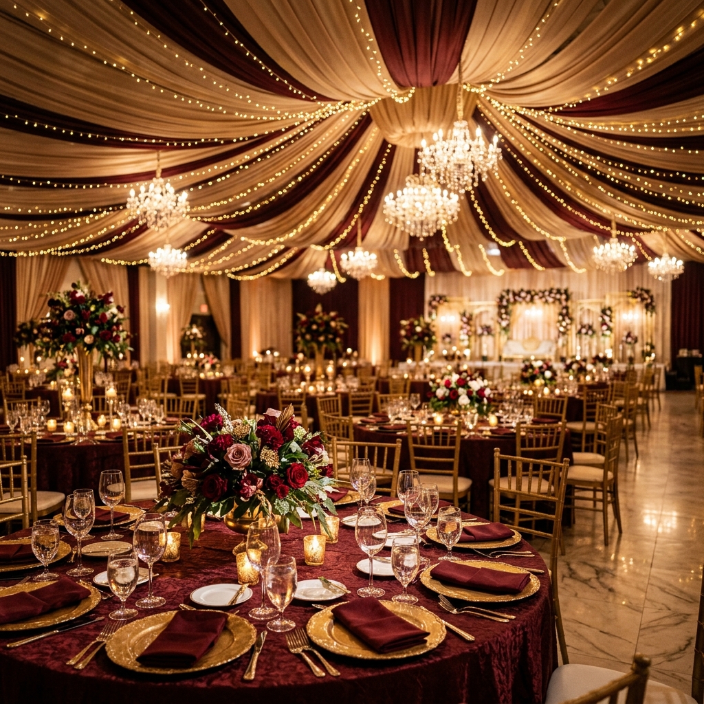 Premium Banquet & Chandelier Setup